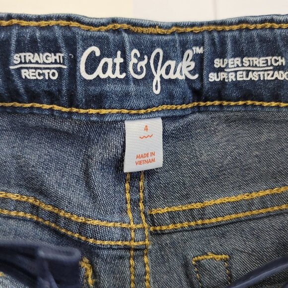 Cat & Jack Straight Jeans Girls Sz 4 - Picture 7 of 7